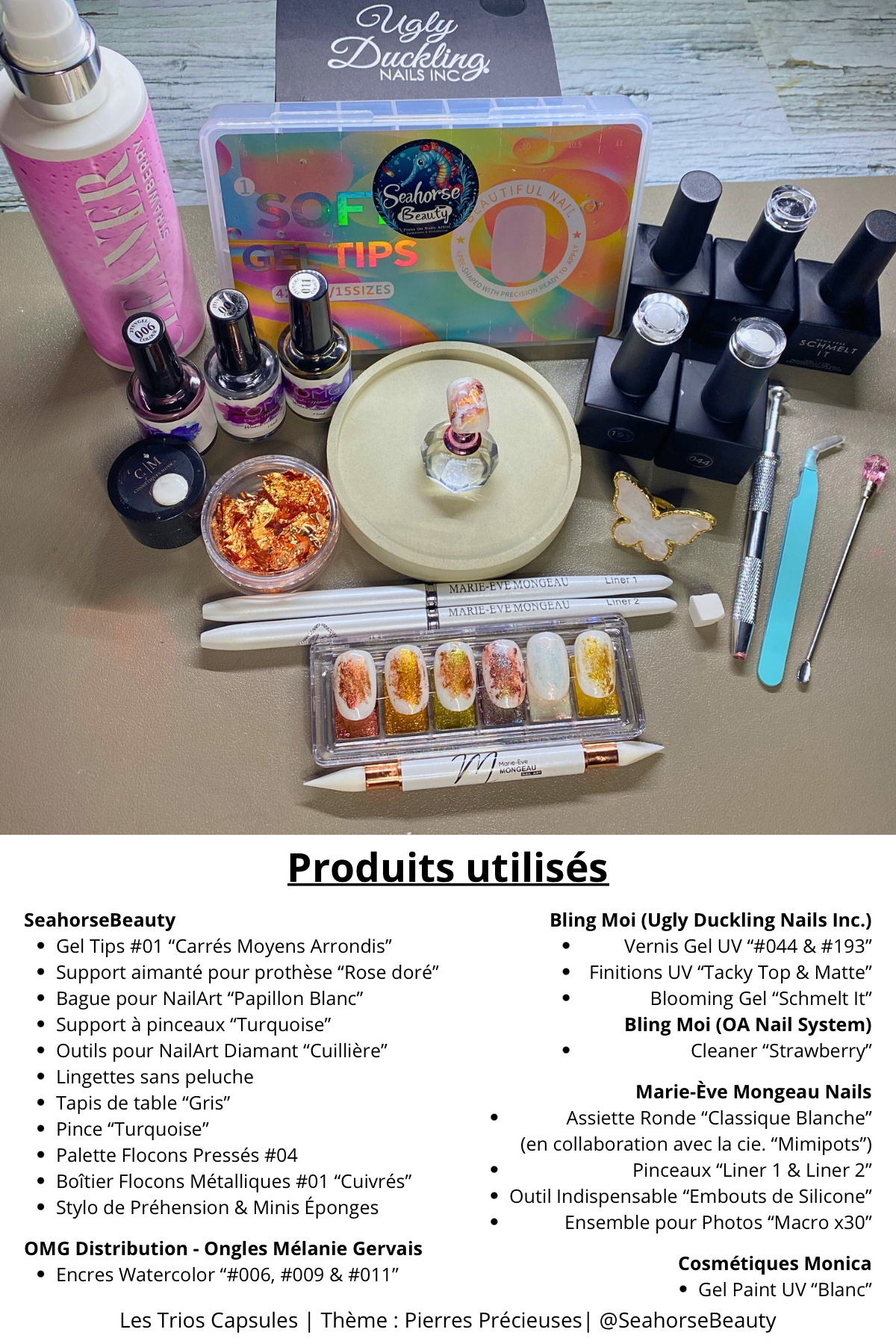 TRIO CAPSULES NAILART | Pierres Précieuses