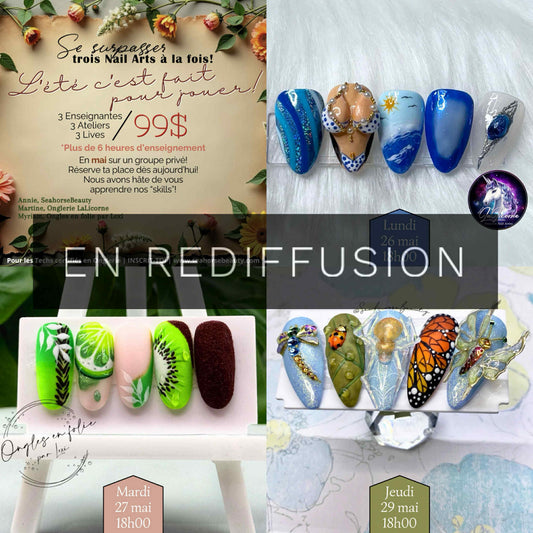 EN REDIFFUSION | TRIO ATELIERS NAILART | L'Été c'est fait pour jouer!
