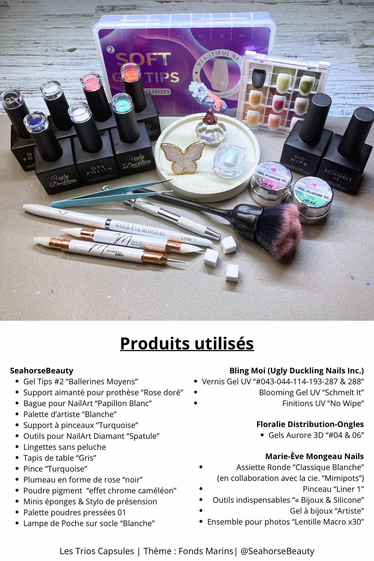 TRIO CAPSULES NAILART | Fonds Marins