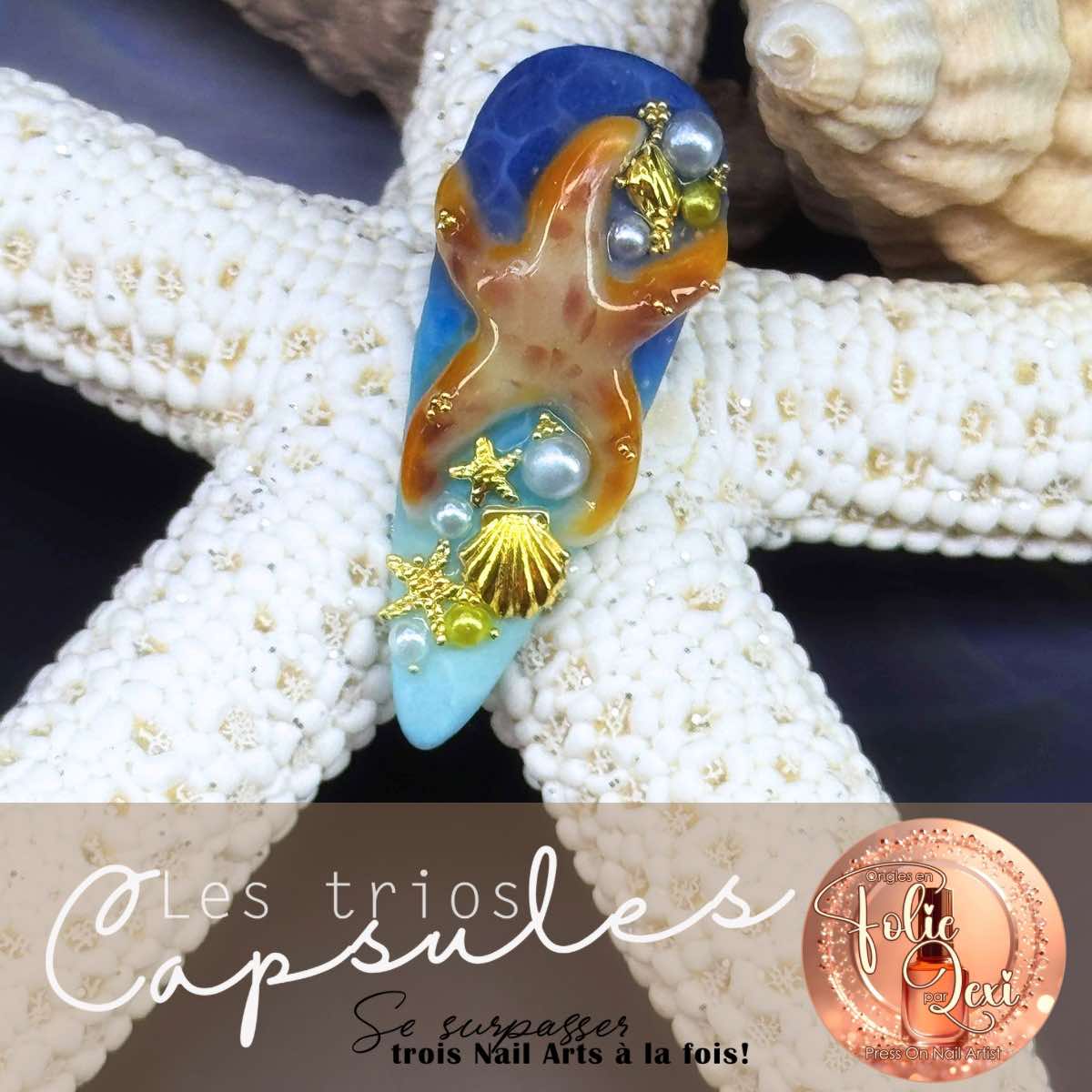 TRIO CAPSULES NAILART | Fonds Marins