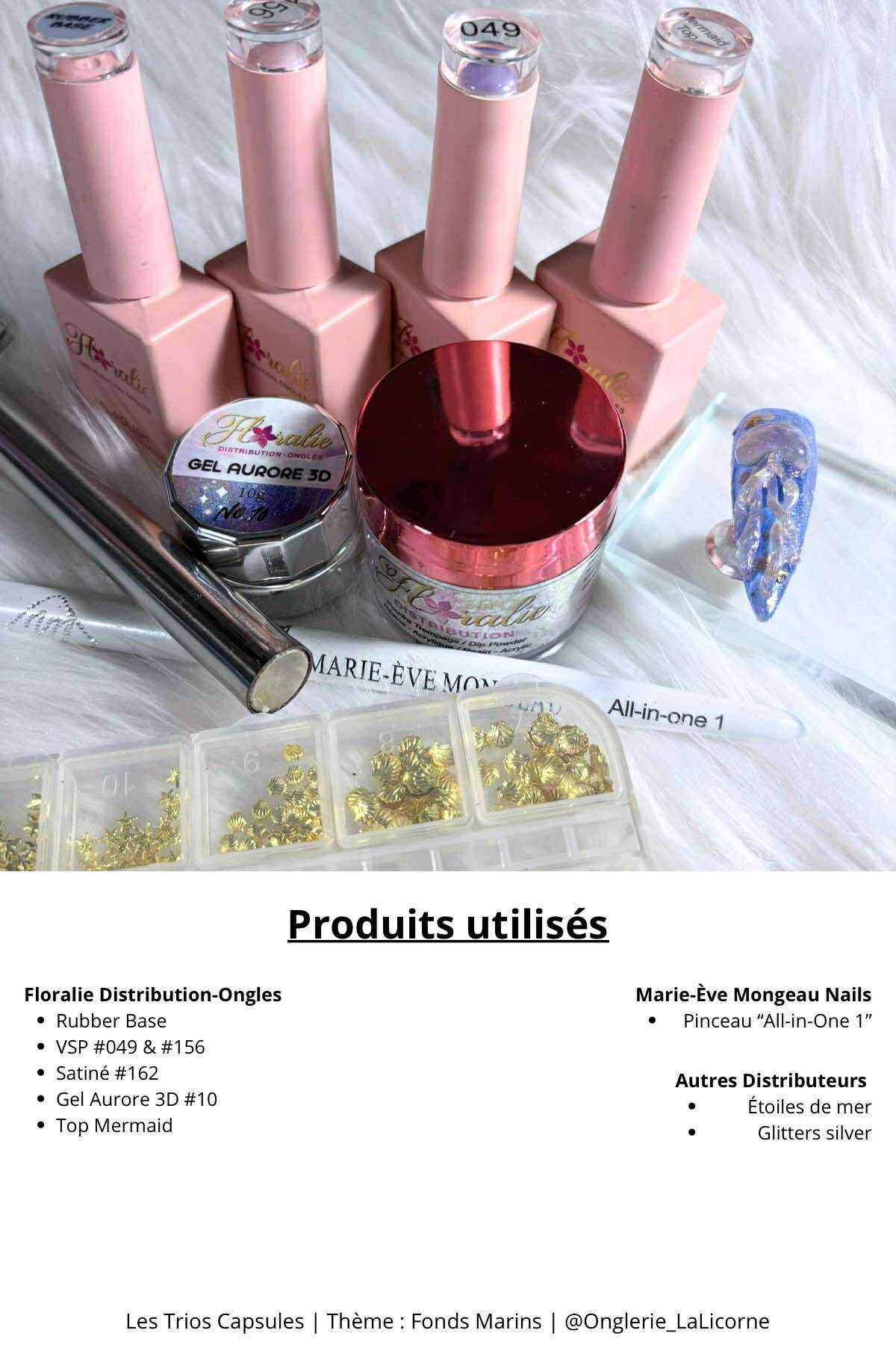 TRIO CAPSULES NAILART | Fonds Marins