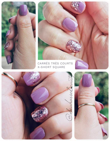 (40) Prothèses en Gel - Carrés arrondis x-courts