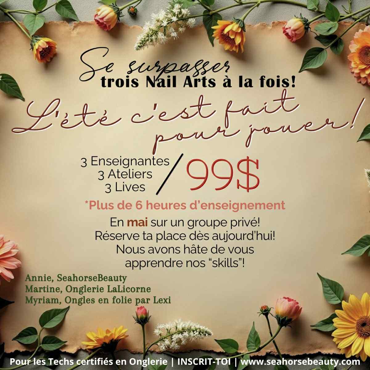 EN REDIFFUSION | TRIO ATELIERS NAILART | L'Été c'est fait pour jouer!