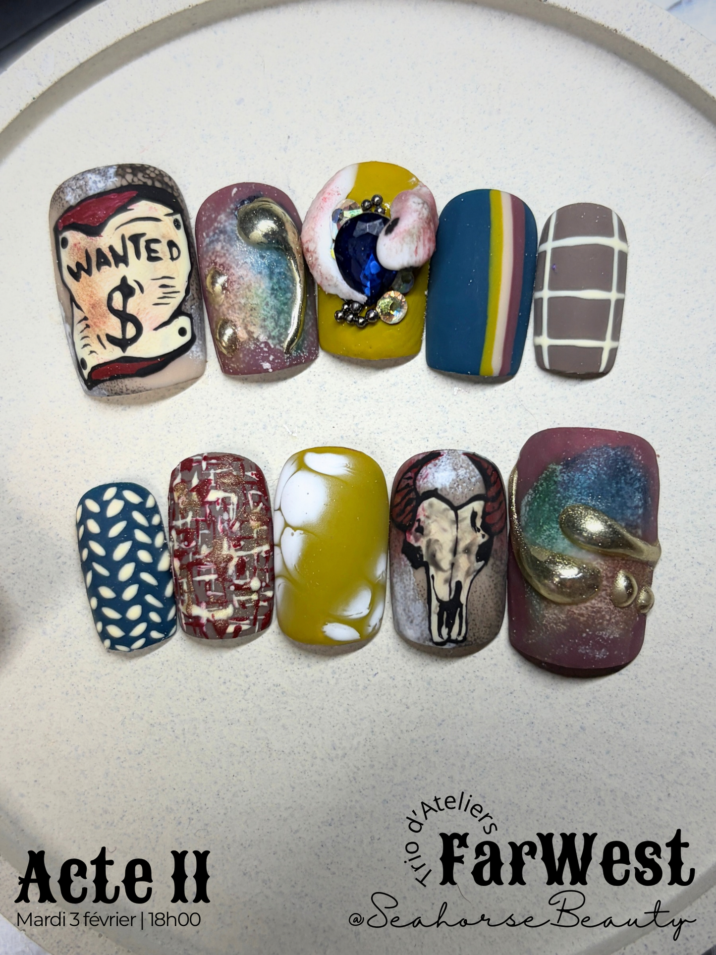 NailArt³ | Seahorse au FarWest