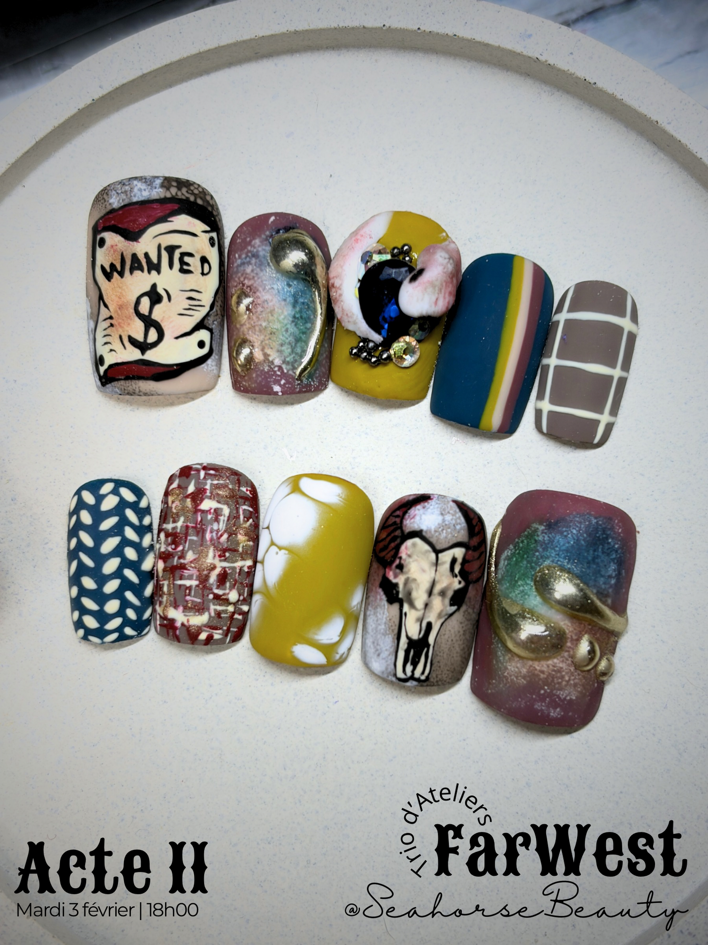 NailArt³ | Seahorse au FarWest