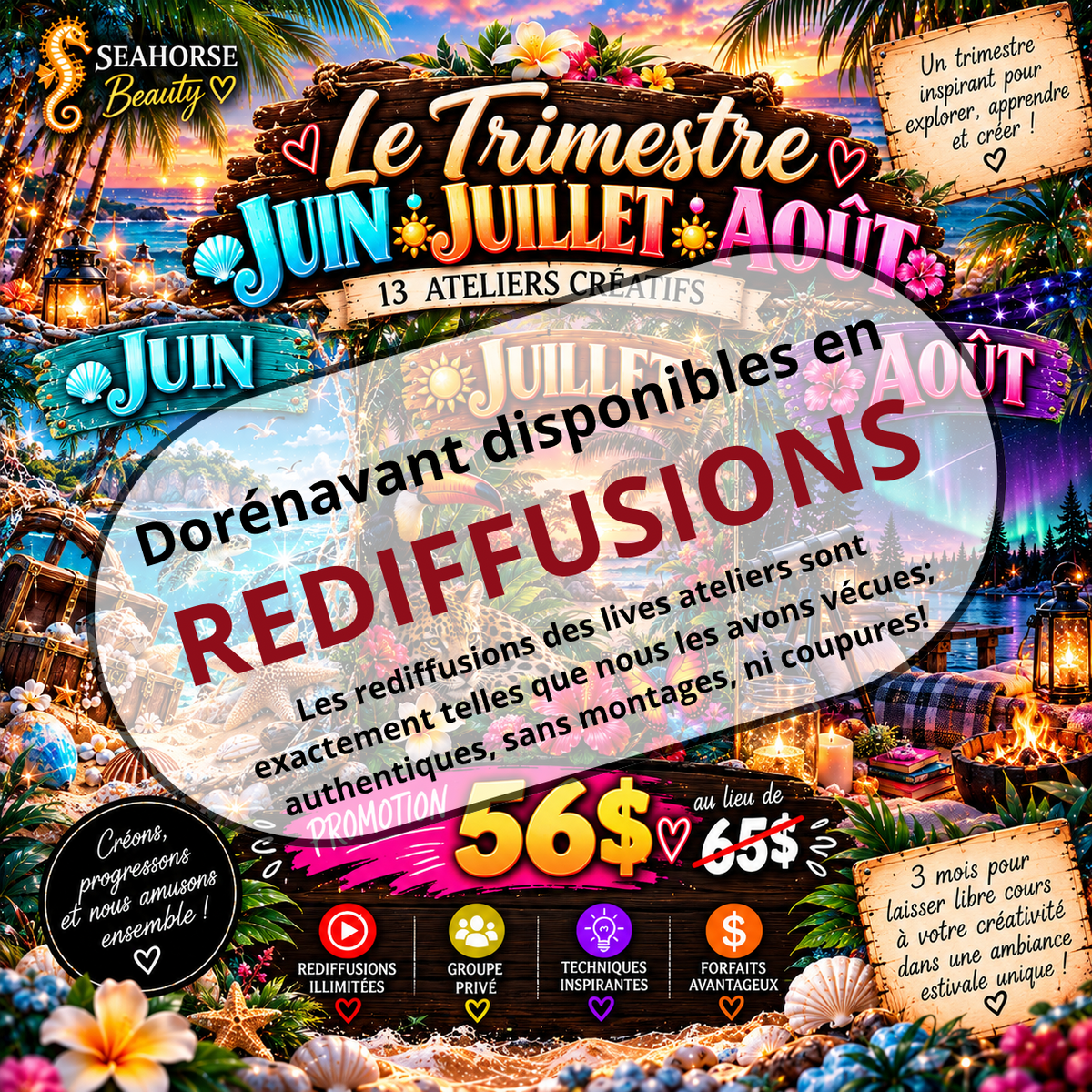 CAP SUR LA CRÉATIVITÉ | Trimestre Juin•Juillet•Août 2026