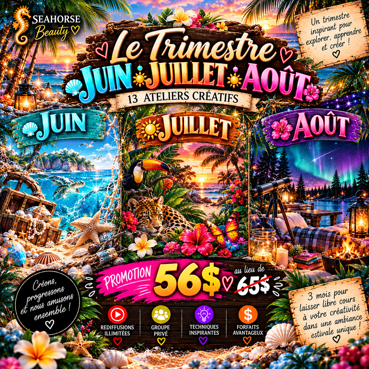 CAP SUR LA CRÉATIVITÉ | Trimestre Juin•Juillet•Août 2026