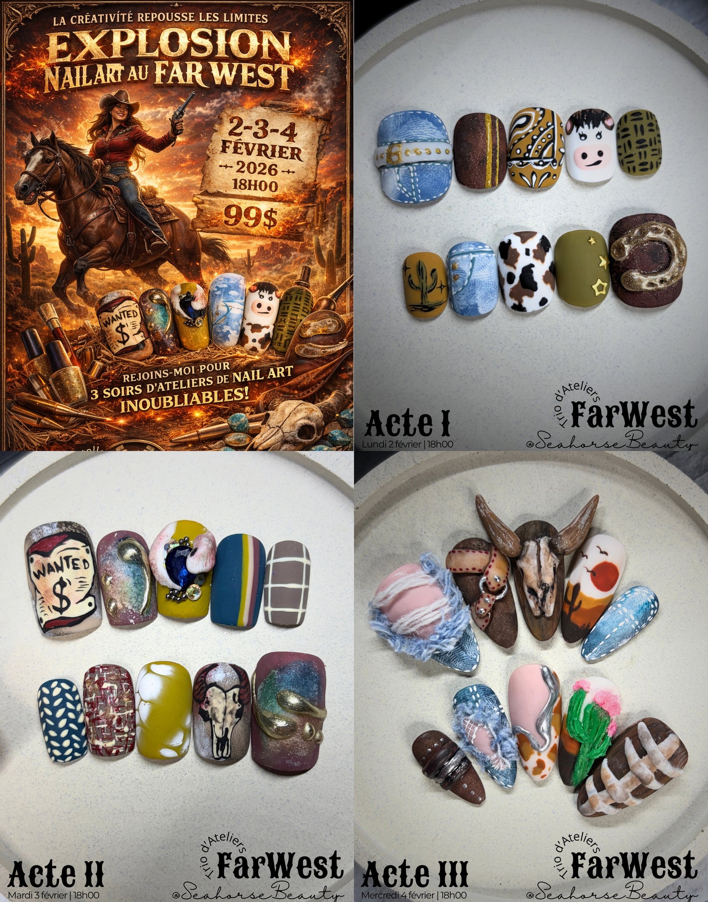 NailArt³ | Seahorse au FarWest