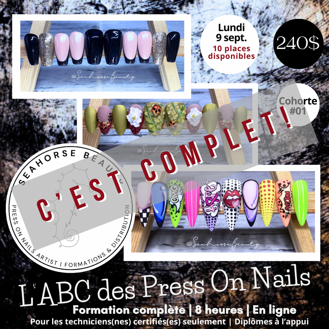 FORMATION L’ABC DES PRESS ON NAILS | Cohorte #01