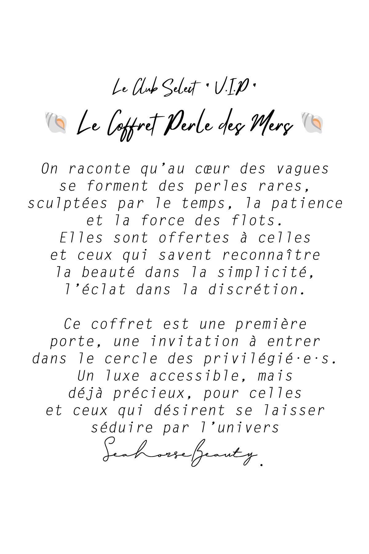 CLUB SÉLECT VIP | La Perle des Mers