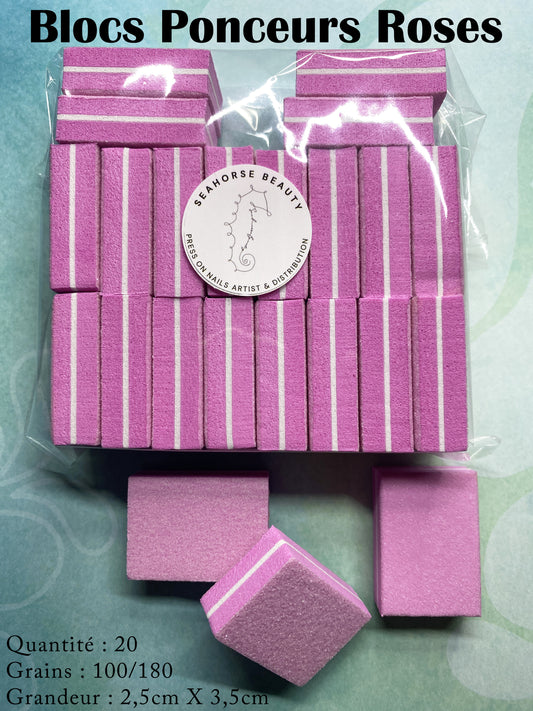 Blocs ponceurs roses
