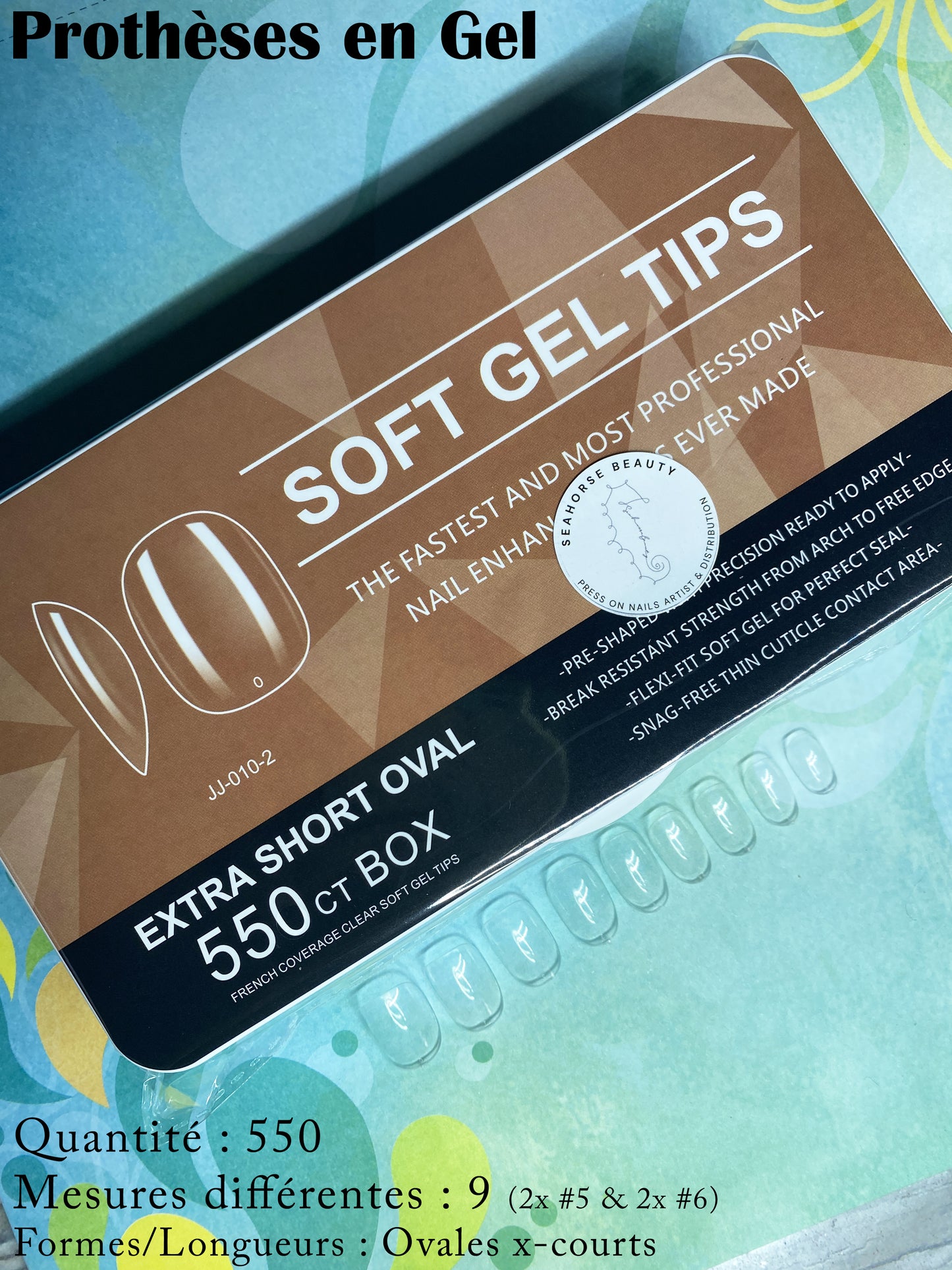 (20) Prothèses en Gel - Ovales x-courts