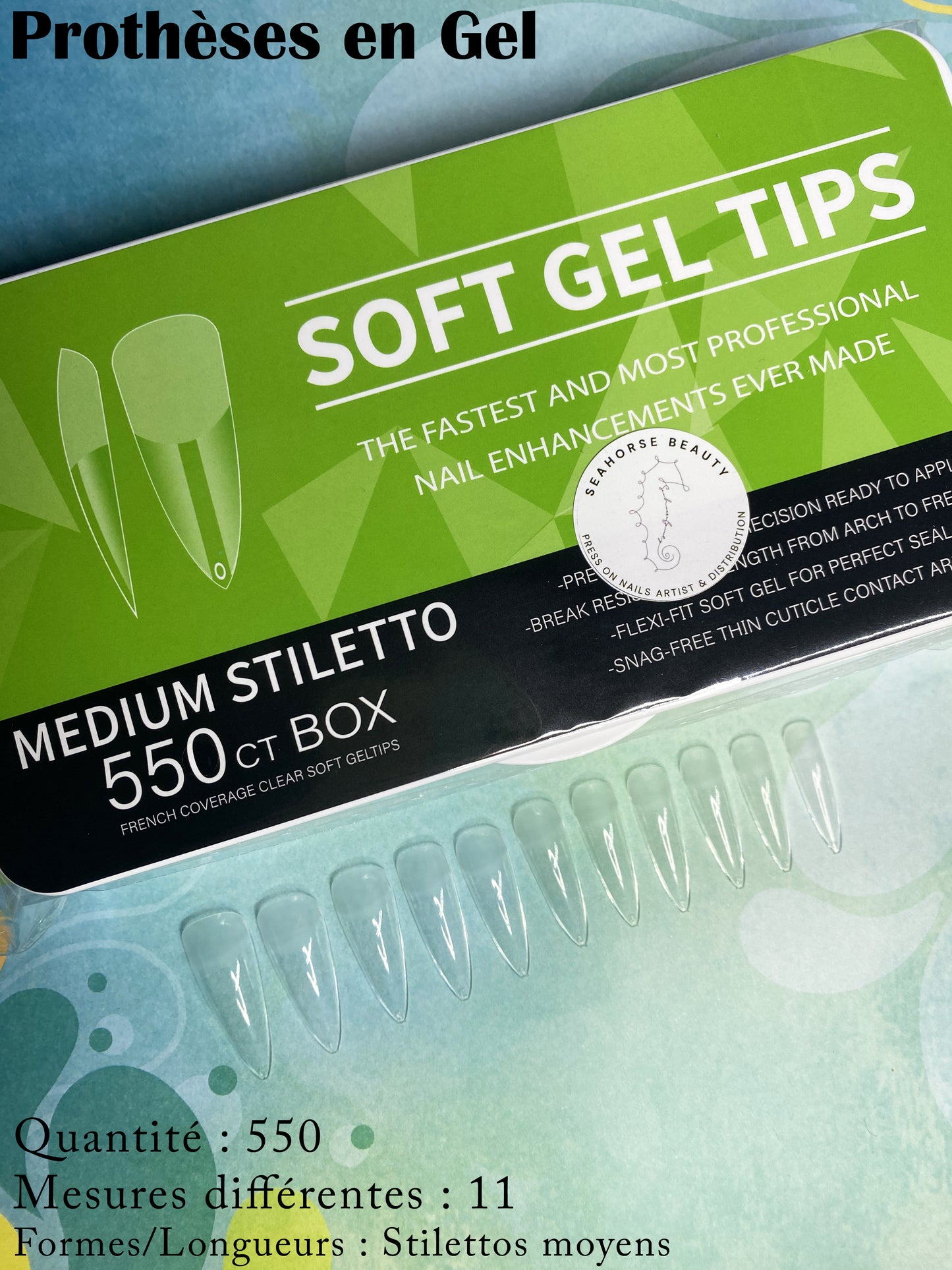 (21) Prothèses en Gel - Stilettos moyens