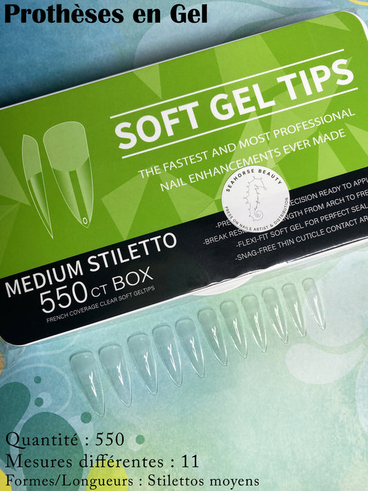 (21) Prothèses en Gel - Stilettos moyens