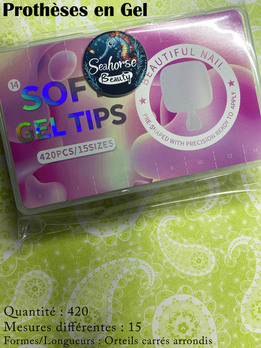 (14) Prothèses en Gel - Orteils carrés arrondis